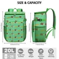 thumbnail image 3 of Floral Cartoon Backpack Cooler Insulated Leak Proof, Aesthetic Design Lunch Backpack with Double Compartments, Waterproof for Office, Beach, Picnic, Hiking, 3 of 6