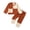 Brown, variant on Kimi bear 3T Toddler Girl Outfit Set 4T Child Girls Long Sleeves Color Block Top Jegging Pants 2pcs Clothing Brown