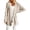 Beige, variant on Women Relaxed Fit Knitted Cardigan Open Front Long Sleeve Side Pockets Casual Spring Summer Everyday Outer Top Red L