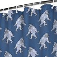 thumbnail image 3 of Blue Bigfoot Pattern Shower Curtain 72"x84" ,Bathroom Decorative Shower Curtains Set with 12 Hooks,Modern Waterproof Washable Shower Curtain, 3 of 6