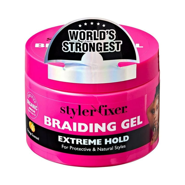 KISS COLORS & CARE Braiding Hair Gel, Level 8 Extreme Hold, 6 oz. 