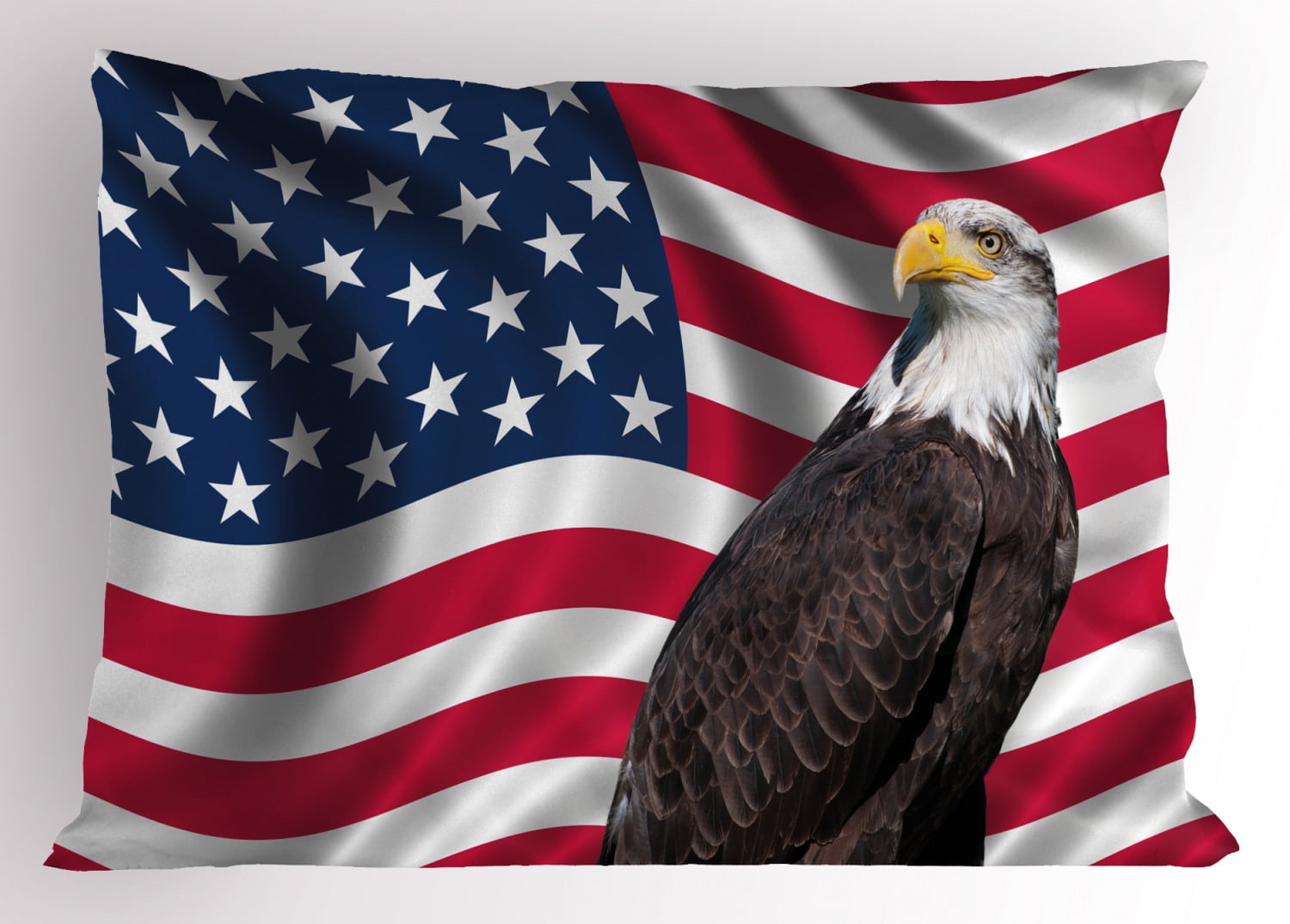 2PCS American flag patriotic eagle cushion cover pillow cases 