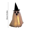thumbnail image 4 of Halloween Decorations Savings, Halloween Ghost LED Lighted Ghost Figurine, Fabric Cordless Reusable Halloween Decor, Spooky Glowing Ghost with Witch Hat for Indoor Outdoor Home Yard Halloween Decor, 4 of 7