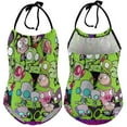 thumbnail image 6 of Invader Zim Characters Children's One-piece Swimwear Halterneck Swimsuit Summer Beach Girl's Bathing Suits Breathable Beachwear, 6 of 7
