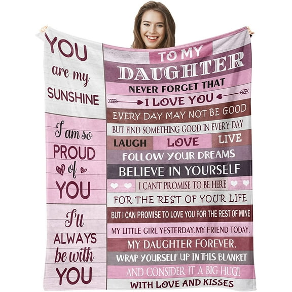 Daughter Gifts, Daughter Birthday Gift, Gifts for Daughter, Daughter Gift from Mom Dad, Daughter Birthday Gifts Ideas, to My Daughter Blankets, Birthday Gifts for Daughter