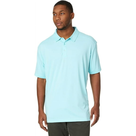 Callaway Men's Micro Hex Golf Performance Polo Shirt with Sun Protection, Solid Stretch Fabric (Antigua Sand, Medium)