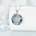 thumbnail image 2 of 60th Birthday Gifts for Women Sterling Silver Tree of Life Necklace Blue Crystal Jewelry for Her Wife Mom Mother Grandma Grandmother, 2 of 5
