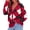 Plaid Red, variant on PRETTYGARDEN Women's Cardigan Argyle Winter Sweaters Cozy Warm Chunky Knit, Long Sleeve V Neck, Color Block Plaid, Button Up Pocket,Trendy Fall Jackets, Holiday Going Out Outfits