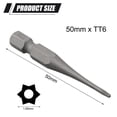 thumbnail image 1 of BTOER 50mm T6-T40 Torx Screwdriver Bit Magnetic With Hole Hex Shank For Electric Drill Screwdriver Bit Electric Driver Tools, 1 of 9