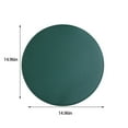 thumbnail image 3 of Iumwxz Round Synthetic Leather Placemat Black 15x15 Inches Double Thickened for Insulation and Table Protection Non Slip and Easy to Clean for Kitchen or Cafe Use, 3 of 7