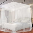 thumbnail image 1 of Bed Mosquito Net, Large Square Mosquito Net for Extra Large Bed, Indoor and Outdoor Canopy Mosquito Net for Single and Double Beds - White (190 x 210, 1 of 4