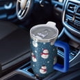 thumbnail image 6 of Blue Christmas Snowman Pattern Tumbler with Handle and Lid,40oz Double Wall Vacuum Insulated Tumbler,Cups Gift for Women and Men, 6 of 7