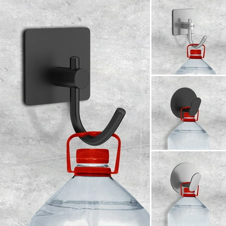 

riaocot 4Pcs Towel Hooks Punch Free Strong Load-bearing Self Adhesive No Drilling Required Simple Installation Stainless-Steel Wall Hooks Clothes Key Towel Hangers Home Supplies