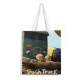 thumbnail image 1 of Trash Truck Bolso de tela con estampado de lienzo para mujer, bolsa de compras reutilizable y estética, con cremallera interior, regalo para mujer, 35 × 40 cm., 1 of 6