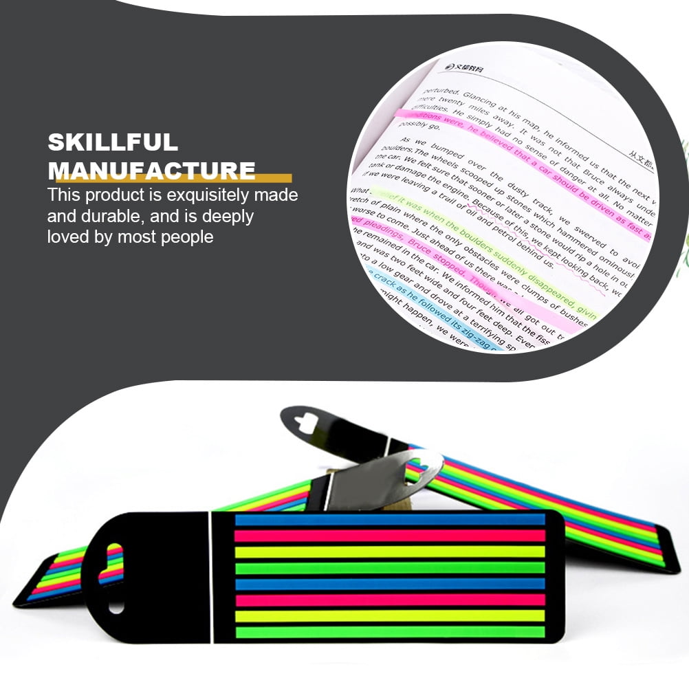 FRCOLOR 16 Boxes  Fluorescence Bookmarks Reading Notebook Tabs Fine Reading Strips Reading Stickers