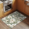 thumbnail image 3 of Sage Green Spring Floral Bathroom Mats 2x3 FT, Non Slip Small Kitchen Mat, Summer Botanical Flower Washable Soft Backed Front Door Throw Rugs Non-Shedding Indoor Outdoor Doormat for Entryway Sink, 3 of 8