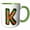 Green/White, variant on 3drose, Cute Red and Green Christmas Plaid Monogram Initial K, 11oz Mug