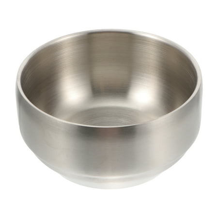 

Stainless Steel Salad Bowl Food Serving Bowl Anti-scald Soup Bowl (No Cover)