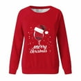thumbnail image 3 of Merry Christmas Sweatshirts for Women Crewneck Christmas Printed Shirts Loose Long Sleeve Blouses Casual Xmas Sweatshirt Holiday Party Pullover Sweater Tops, 3 of 4