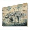 thumbnail image 2 of Designart "Quill Rendering Of Hongkong" Cityscapes Print on Natural Pine Wood, 2 of 5