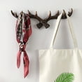 thumbnail image 5 of Sunshy Vintage Cast Iron Deer Antlers Wall Mounted Hooks | Antique Finish Metal Clothes Hanger Rack W/Hooks for Coats, Jackets, Purses and More | Includes Screws and Anchors, Antique White, 5 of 9