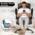 thumbnail image 3 of COOLHUT Big and Tall Office Chair 500LBS, Comfy Heavy Duty Executive Desk Chair with Adjustable Lumbar Support, Higth Back Computer Home Office Chair with Padded Flip -up Arms, Coffee, 3 of 9