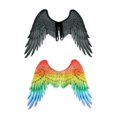 thumbnail image 1 of 2 piezas de alas de ángel 3D, disfraz de diablo, unisex, para fiesta temática, cosplay, con correa Negro y colorido, 1 of 9