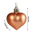 thumbnail image 3 of VQPeo 12 Pcs Heart Shaped Xmas Tree Decor, Heart Shaped Romantic Hanging Ornaments, Plastic Heart Shaped Xmas Bauble, for Festival Party Wedding, 3 of 5
