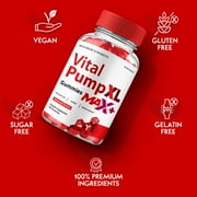Vital Pump XL Max + Gummies for Men, Advanced Formula, Vital Pump XL Max+ Supplement for Men All Natural Maximum Strength (10 Pack)