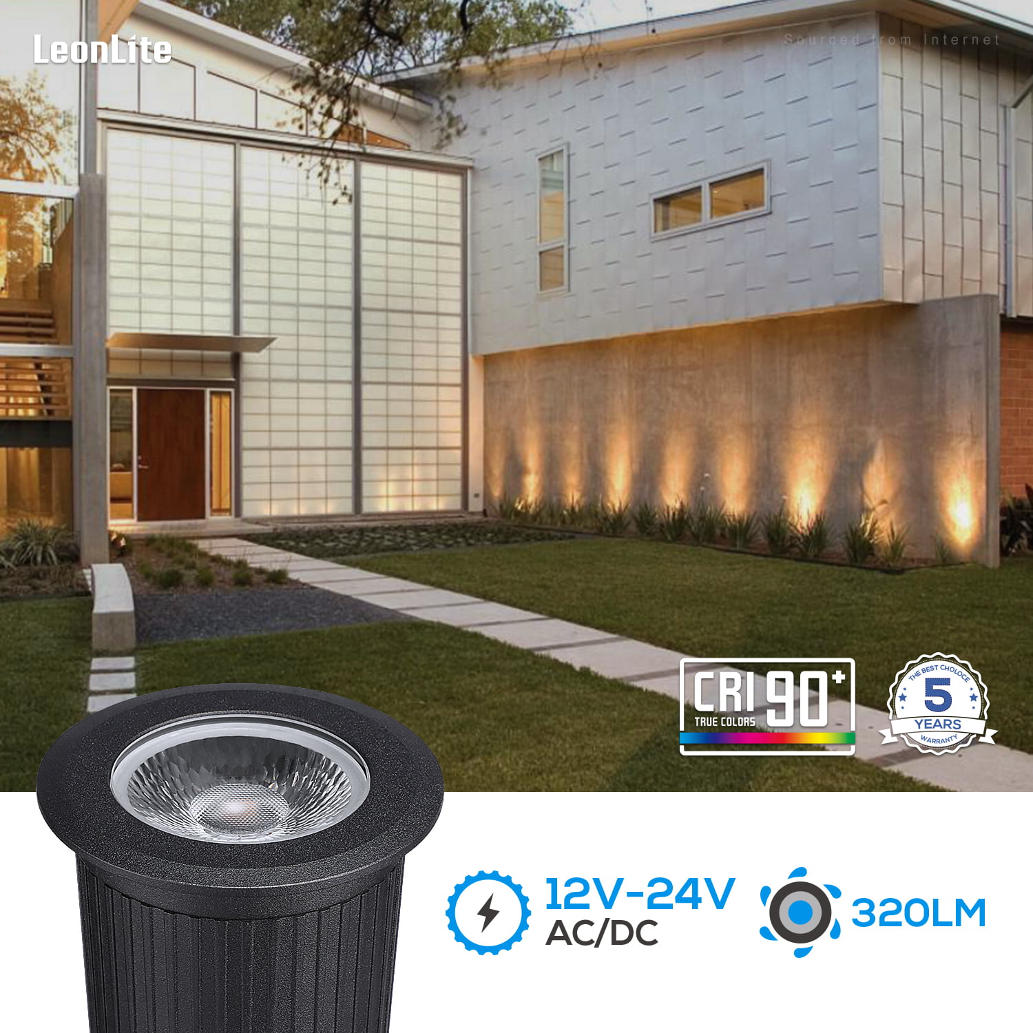 LEONLITE 3W In-Ground Landscape Lighting, Low Voltage 12-24V LED Outdoor  Well Light, Linkable Pathway Lights, IP67 Waterproof Deck light, 3000K Warm  White, for Yard, Garden, Patio, Pack of