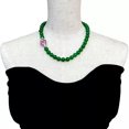thumbnail image 3 of EOEMY Green Jade Necklace Fuchsia Cz Pave Clasp Jewelry Gifts Women Men Jewelry Gift, 3 of 6