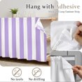 thumbnail image 5 of Purple Striped Small Cabinet Curtains 11"W x 13"L, Modern Farmhouse Purple White Stripes Sink Skirt Dust-Proof Short Curtain for Bathroom Vanity Storage Cubby Desk, Self Adhesive Privacy Drapes, 5 of 9
