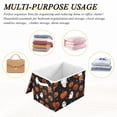 thumbnail image 7 of Foldable Fabric Storage Bin With Handle Collapsible Basket Box Storage With Lid Organizer Halloween Icons, 7 of 7