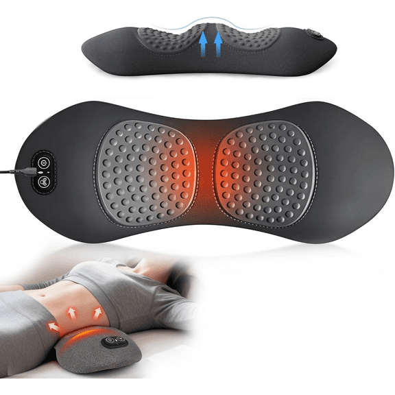 This 3-in-1 lumbar support pillow and spinal massager features heating, vibration, and traction functions to relieve back pain and deeply relax muscles. It's a perfect gift for friends and family!