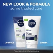 NIVEA MEN Sensitive Face Wash with VitaminPro Complex, Alcohol-Free Mens Face Wash, 5 fl oz