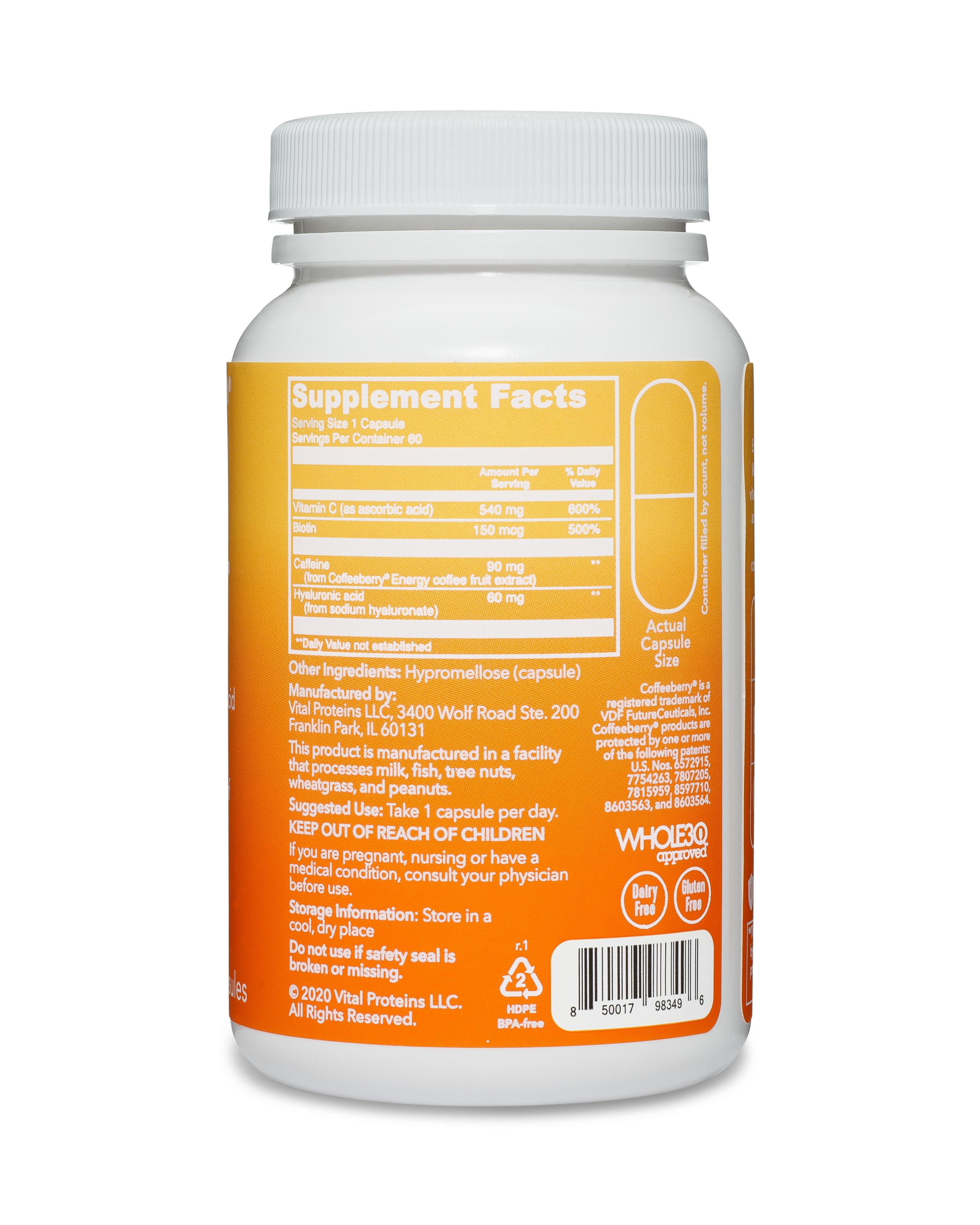 Get Up And Glow Vital Proteins Buy Vital Proteins Morning Get Up and Glow Capsules, 1 bottle, 60 count