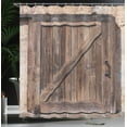 thumbnail image 4 of Ambesonne Rustic Shower Curtain, Aged Door Vintage Rural, 69"Wx70"L, Brown, 4 of 5