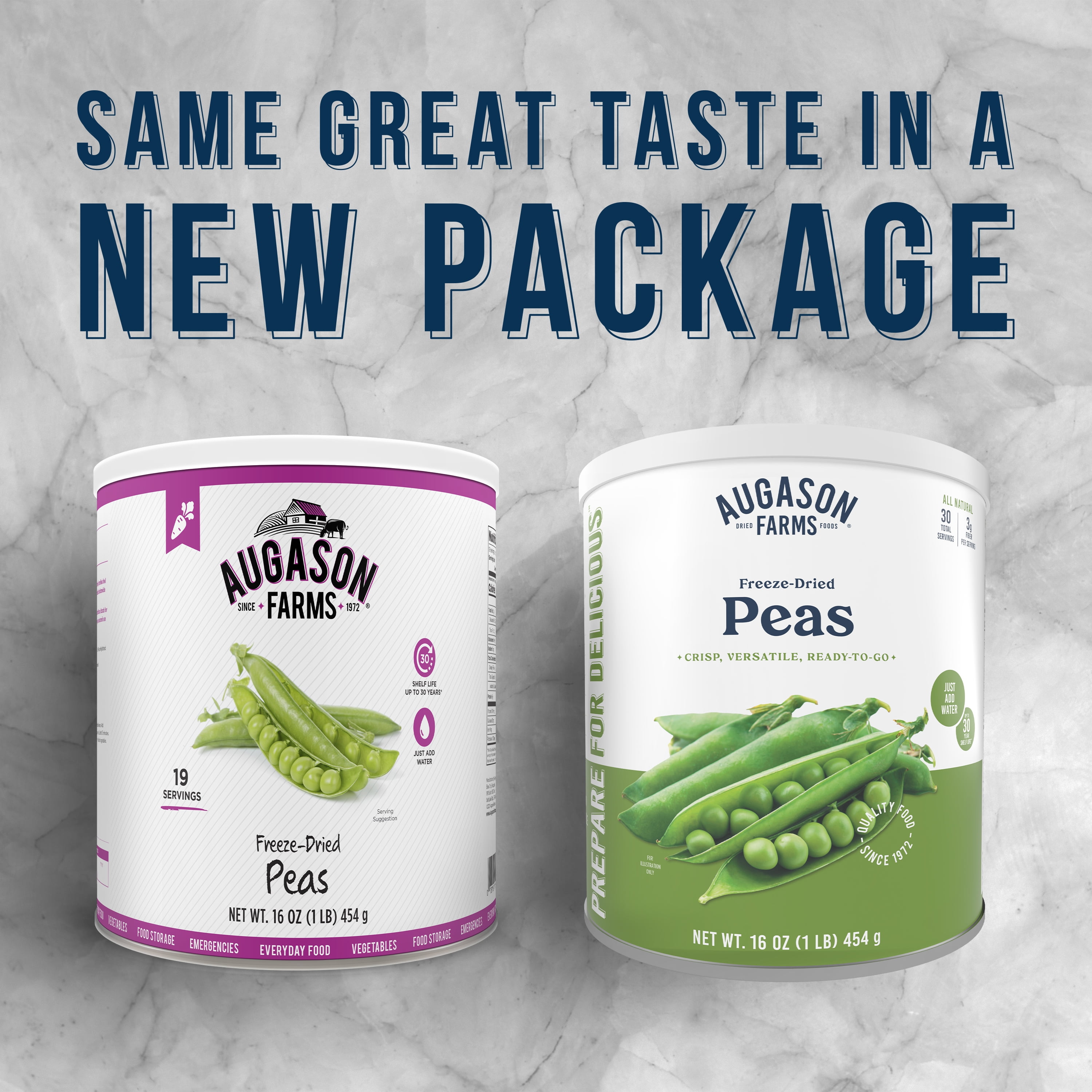 Augason Farms Freeze Dried Peas Can, Emergency Food Supply, Everyday Meals, 30 Servings