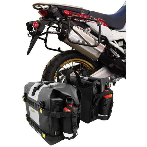 Tusk 2149440014f795-d12775 Pannier Racks with Nelson Rigg Hurricane Dry Saddlebags Black For Honda Africa Twin Adventure Sports CRF1000A2 2018-2019