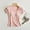 #250-Pink, variant on Haivin Women's summer lightweight breathable chest cushion with round neck short sleeved T-shirt top and pajamas