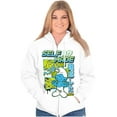 thumbnail image 4 of The Smurfs Cool Kanji Self Made Unisex Plus Size Zip Hoodie Brisco Brands 3X, 4 of 5