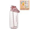 thumbnail image 1 of Botella de agua, taza, pajita deportiva, jarra para beber con pegatinas de escala de tiempo (rosa) Likrtyny Deportes al aire libre Salida diaria Juego de fiesta, 1 of 7