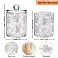 thumbnail image 5 of Yayeee 4 Pack Qtip Holder Bathroom Cotton Swab Canister with Lid Clear Dispenser Set, Cartoon Elephant, 5 of 6