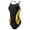 Black/Gold, variant on TYR Women's Phoenix Splice Diamondfit Back Swimsuit