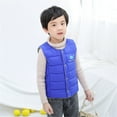 thumbnail image 2 of Staki Weighted Vest for Kids Toddler Vest for Boy, Sleeveless Fleece Vest Fall Winter Button Down Waistcoat Outerwear(Blue,6-8 Years), 2 of 5