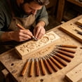 thumbnail image 5 of 8Pcs 6In Wood Carving Tools, Whittling Knife Kit for Beginners Adults Woodworking (Brown3), 5 of 8
