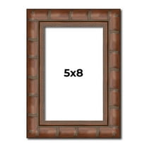 5x8 In Dark Brown Bamboo Real Wood Picture Frame Width 1.5 inches | Interior Frame Depth 0.5 inches