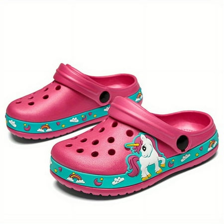 

Kids Boys Girls Clogs Garden Shoes With Cartoon Charms Comfortable Lightweight Out Non-slip Beach Shoes Water Sandals Out Non-slip Sandals