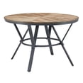thumbnail image 4 of GDF Studio 5-Piece Industrial Dining Set with Round Table with Wood Seat Chairs, Light Birch+Black, 4 of 18
