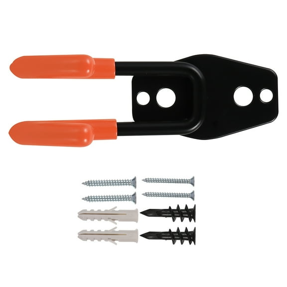 VERDANVERSE Metal Heavy Duty Hose Hanger Hose Hooks Outdoor Black Garden 4 Sets